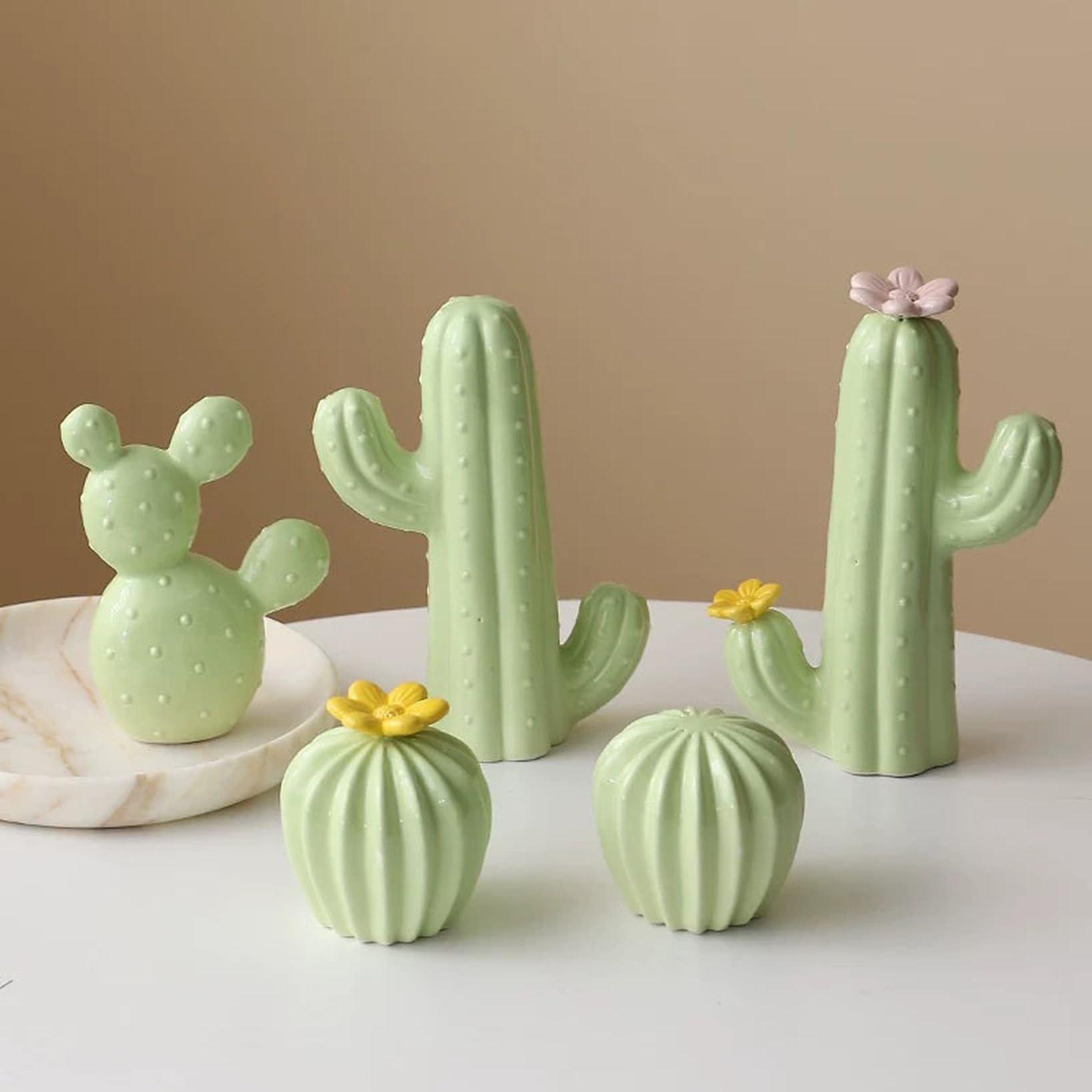 Amazon｜HGJH サボテン 置物 フラワー2 人工観葉植物 ミニ かわいい