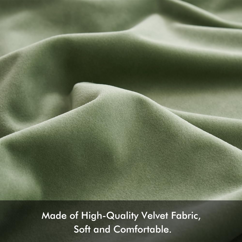 MIULEE Copricuscini Divano Camera da Letto Cuscini Arredo Fodere Arredamento Casa Federe Moderni Elegante Morbido Resistente in Velluto con la Cerniera Invisibile 2 Pezzi 40X40 CM Verde Pisello