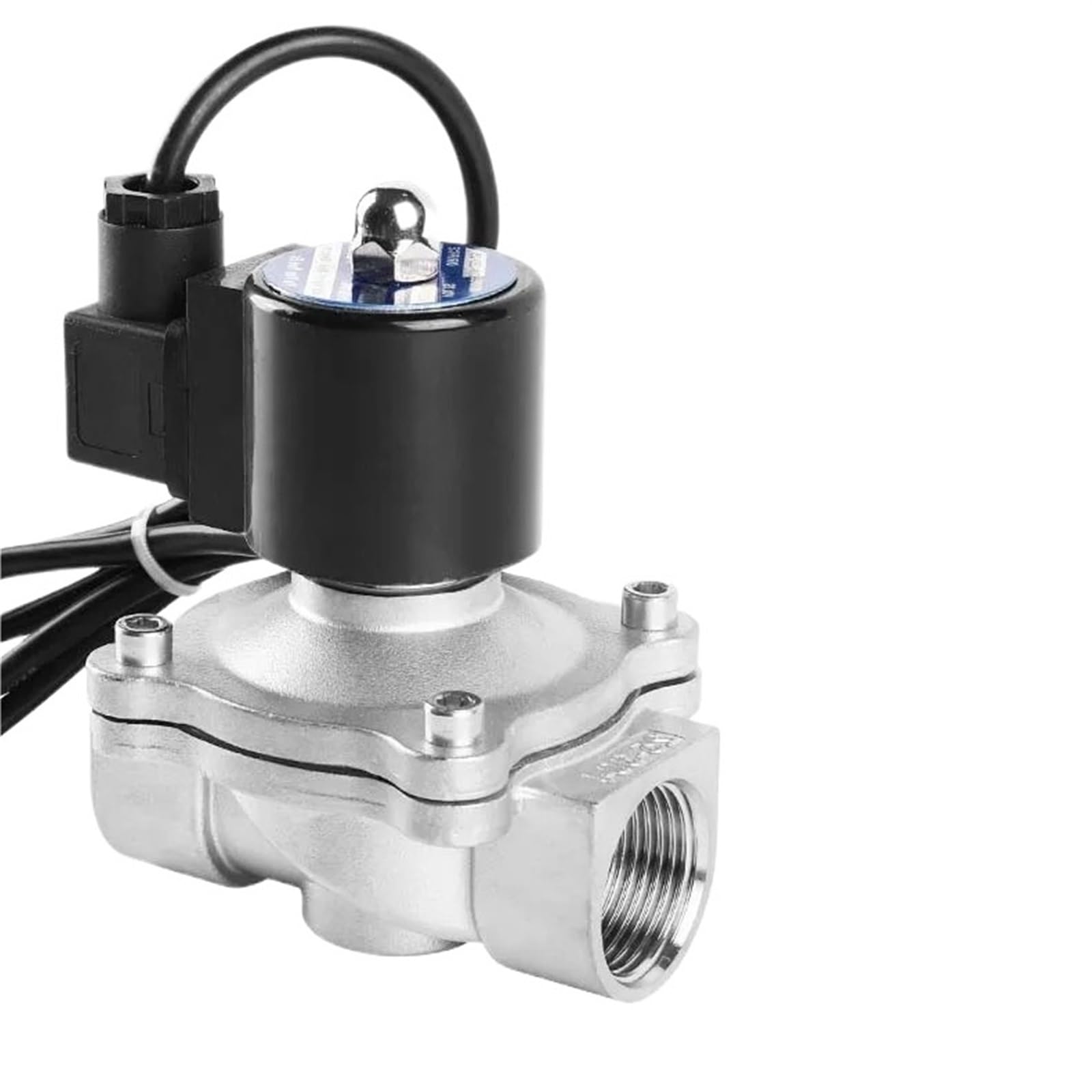 JNVFTCUX 2" Stainless Steel Underwater Solenoid Valve Normally Closed DN50 Electric Control Water 220V 24V 12V