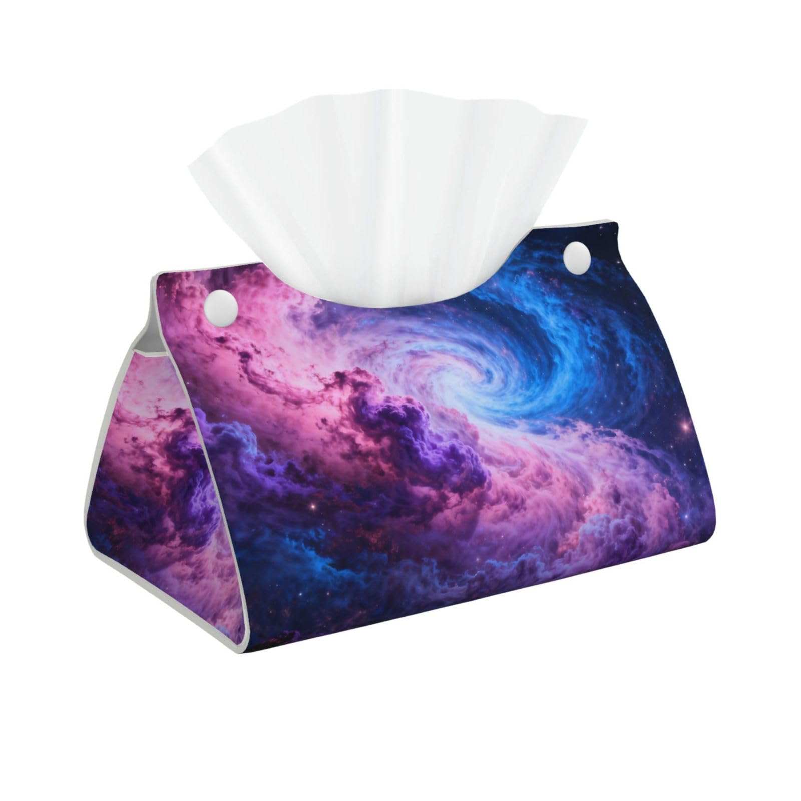 Nebula Swirl Long Leather Tissue Box Cover-Waterproof PU Leather Tissue Holder for Bathroom, Decorative Rectangular Tissue Case