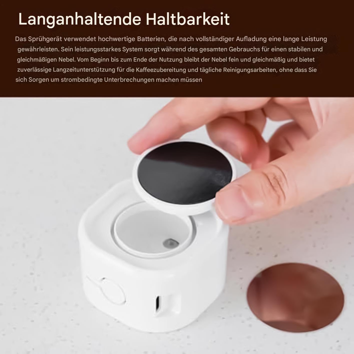 Kaffeebohnen-Zerstäuber,30ml Wiederaufladbarer Tragbarer Zerstäuber | Rdt Sprüher Zur Reduzierung Von Statischer Aufladung Bei Kaffeepulver,Für Unterwegs Camping Café Restaurant Büro Zuhause Anfänger