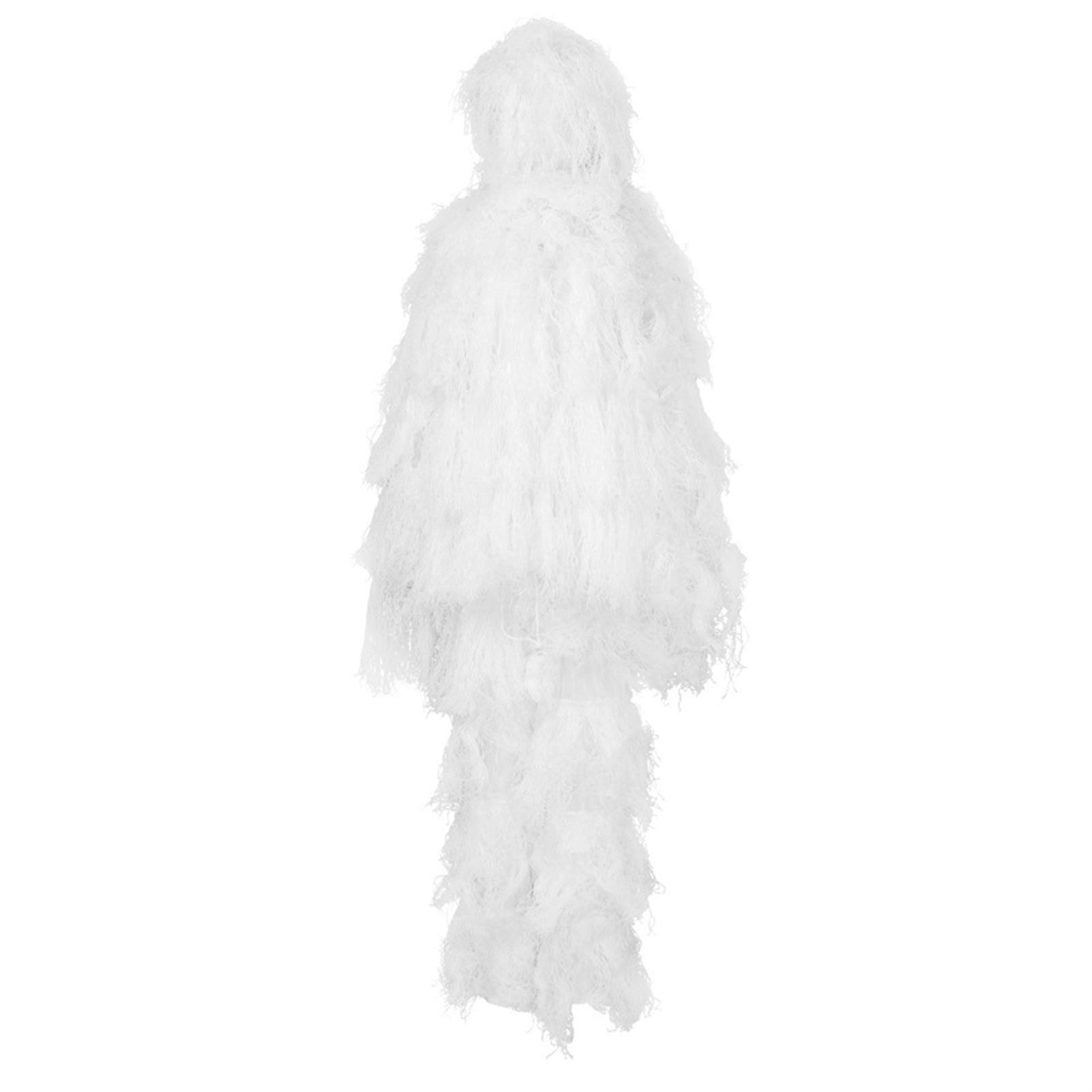 Camoflage Anzug for Jagd Vogelbeobachtung Schnee Jagd Sniper Ghillie Anzug 3D Tarnung Ghillie Anzug Weiß Camo Kleidung (Color : White)