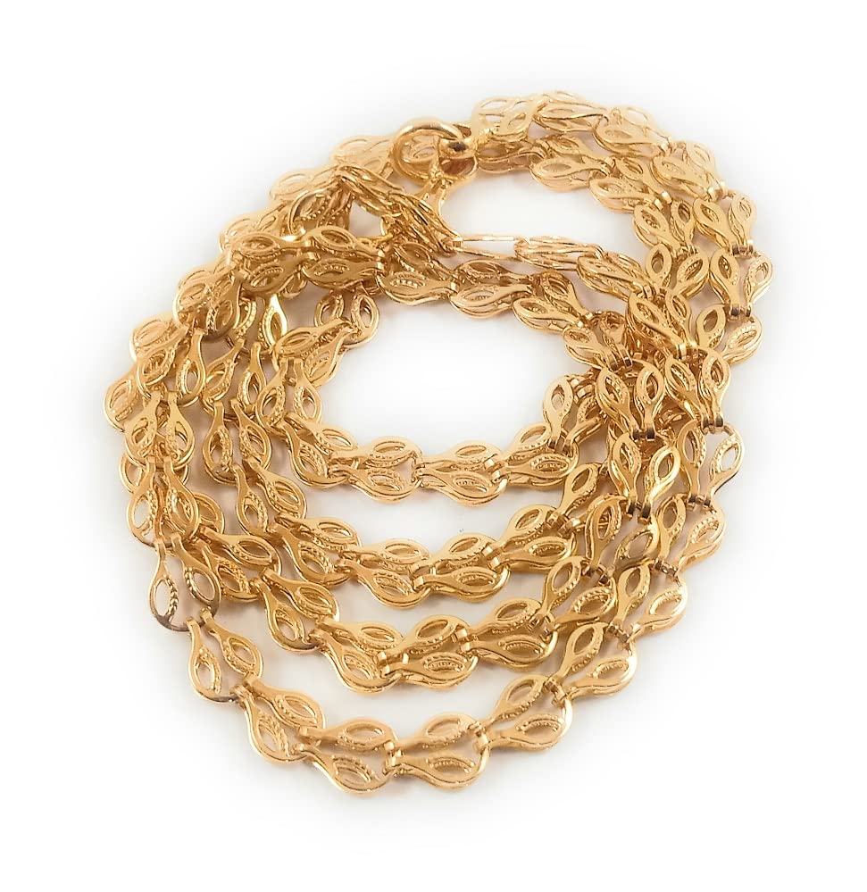 Image of CUTE GOLD 1 Gram Micro Gold Plated & Copper Traditional Designer Fashion Jewellery Chain for Women