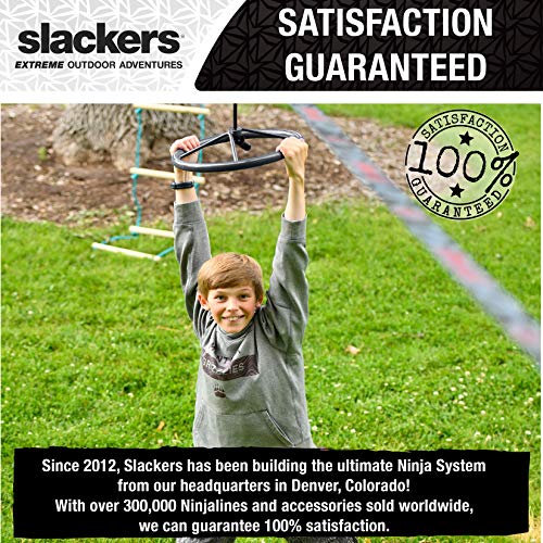 Slackers Ninja-Spinner Wheel - Outdoor Ninja Warrior Training Equipment for Kids - Easily Attaches to Your Ninjaline Obstacle Course - The Prefect Addition to Your Outdoor Play Equipment!