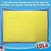 LOLA Microfiber Terry & Nylon Net Sponge Scrubber Pad, Non Scratch 2-Way Cleaning, Gently Scrubs & Wipes Clean, 1 Count #2