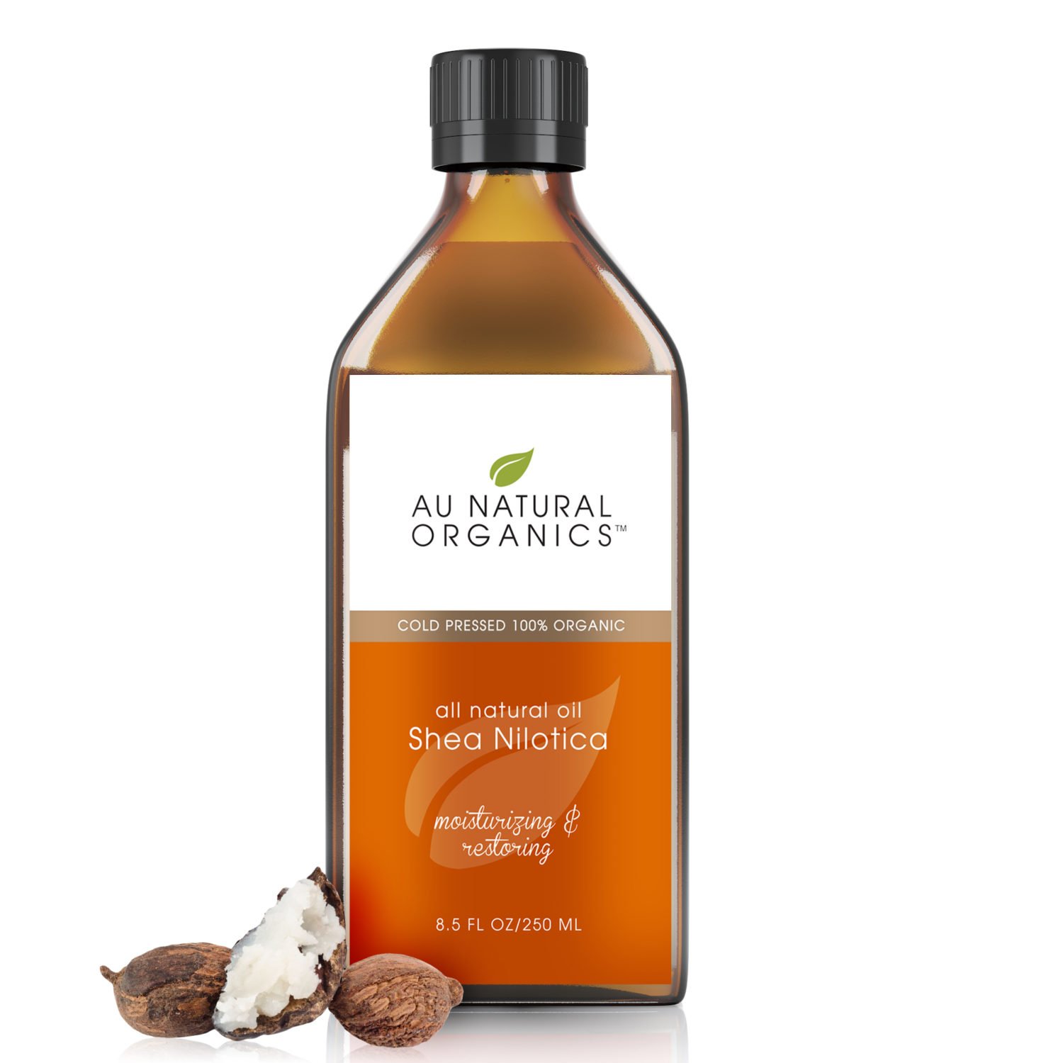 Au Natural Organics Premium Shea Nilotica Oil 9oz / 266ml - Rich in Fatty Acids & Vitamins E + K - Moisturizes & Protects The Skin - Powerful Revitalizing & Soothing Effect