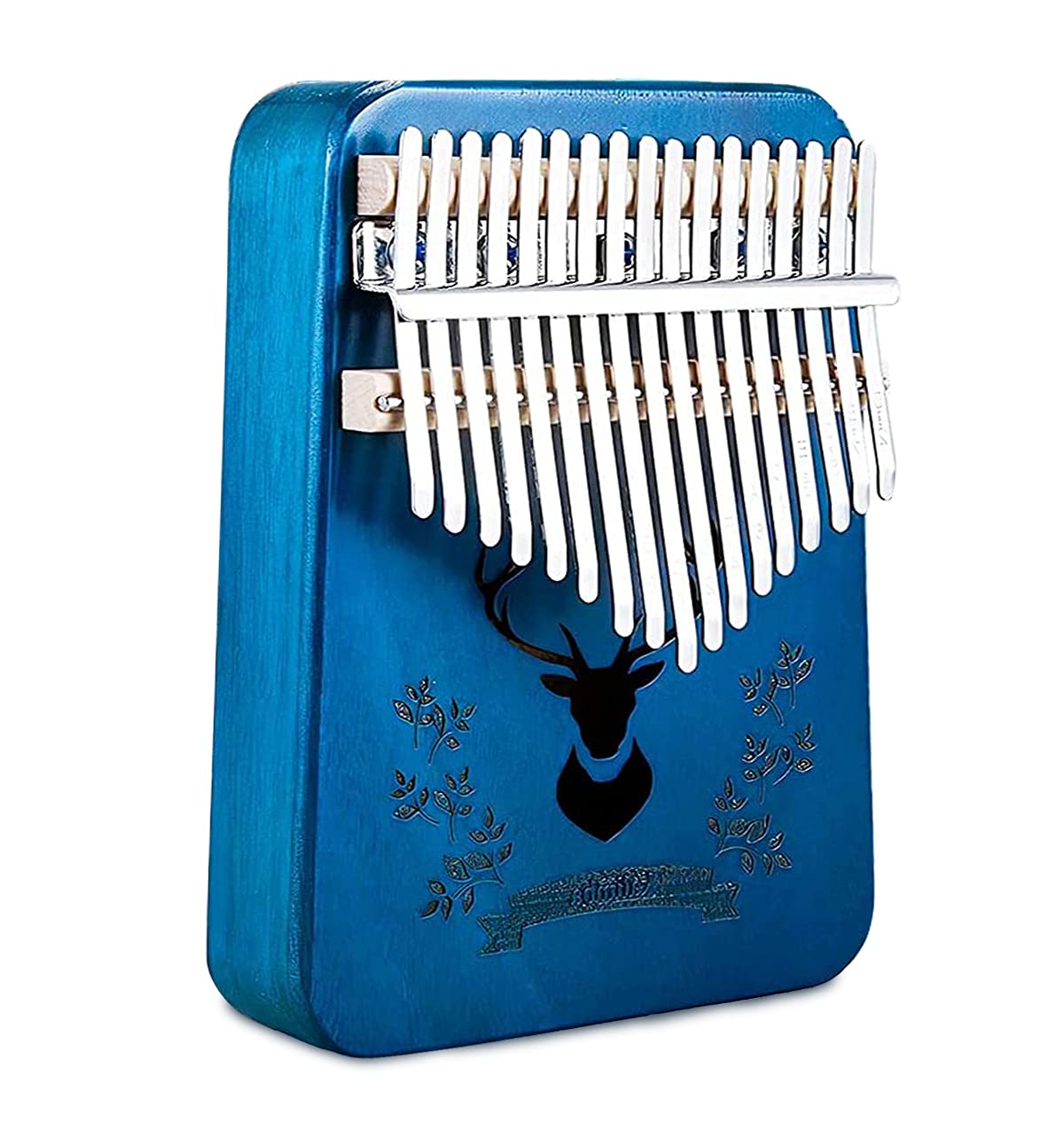 ELEPHANTBOAT® Blue Deer Kalimba, Mbira Thumb Piano Kalimba Musical Instrument with Learning Book, Tune Hammer,Cloth Bag, Sticker, Bilingual Instruction,Finger Covers,Christmas Gifts for Woman and Kids ELEPHANTBOAT® Blue Deer Kalimba, Mbira Thumb Piano Kalimba Musical Instrument with Learning Book, Tune Hammer,Cloth Bag, Sticker, Bilingual Instruction,Finger Covers,Christmas Gifts for Woman and Kids