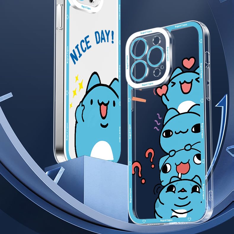 Amazon.co.jp: PERL 貓貓蟲 スマホケース カポ 可愛い 蟲×ミスド