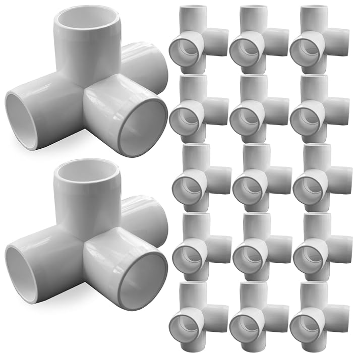 Buy EPHECH 4Way 3/4Inch PVC Elbow Fittings, 18PCS PVC Fitting SCH40