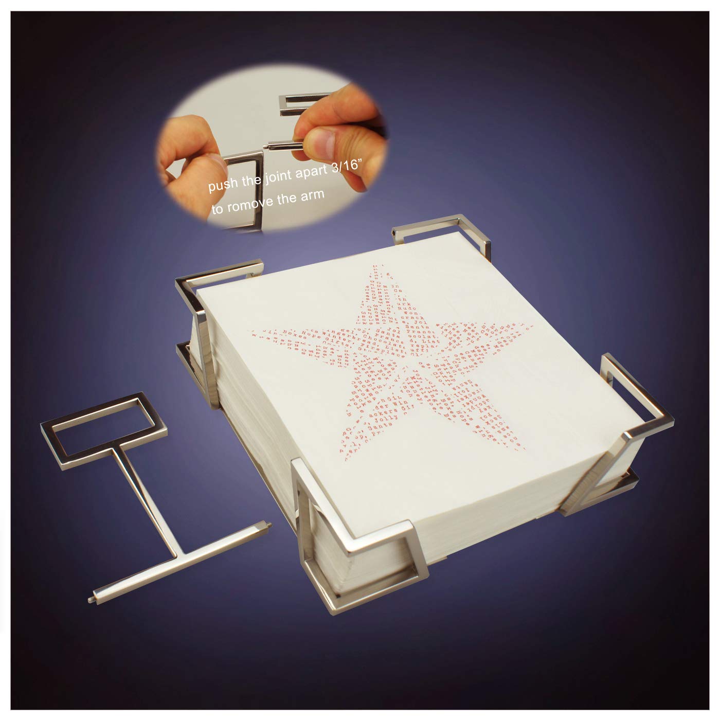 Moderne Kunst Abendessen Serviettenhalter mr116 Edelstahl Spiegelpolitur Patent Angemeldet Mittagessen Serviettenständer Serviettenspender Servietten Papier Tissueservietten Halter Geschenk