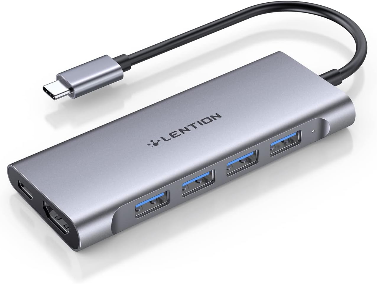 LENTION USB-C Multi-Port Hub with 4K HDMI Output, 100W PD, 4 USB 3.0 5Gbps Compatible 2024-2016 MacBook Pro, New Mac Air & Surface, Chromebook, iPhone 15, More, Stable Driver Adapter (C35, Space Gray) LENTION USB-C Multi-Port Hub with 4K HDMI Output, 100W PD, 4 USB 3.0 5Gbps Compatible 2024-2016 MacBook Pro, New Mac Air & Surface, Chromebook, iPhone 15, More, Stable Driver Adapter (C35, Space Gray)