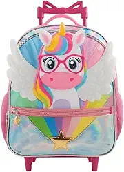 Mochila Escolar Rodinha Infantil Menina Feminino Unicórnio Tam Grande