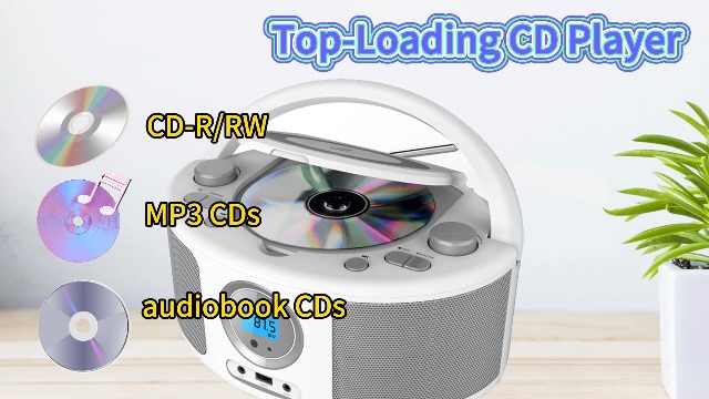 Amazon.com: Portable CD Player Boombox with Bluetooth, FM Radio