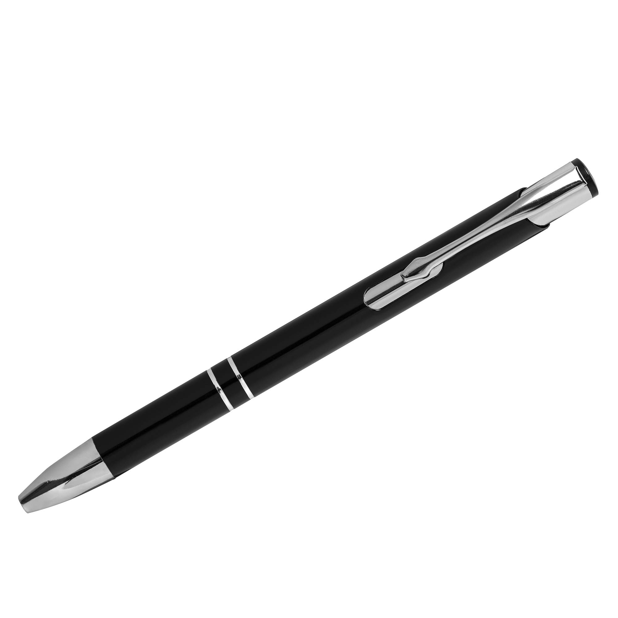 Kugelschreiber mit Gravur SIGNATURE ELEGANCE Lasergravur schwarz Aluminium eloxiert (10 Stück) Strichstärke: M ca. 0,6mm Tinte: blau