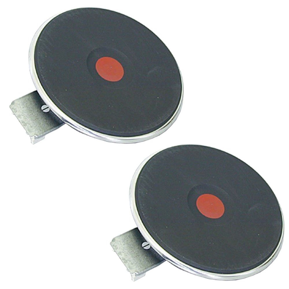 SPARES2GO Płyta grzejna elektryczna, czerwona kropka, szybkie nagrzewanie, element grzejny (1500 W, krawędź 4 mm, 2 sztuki)