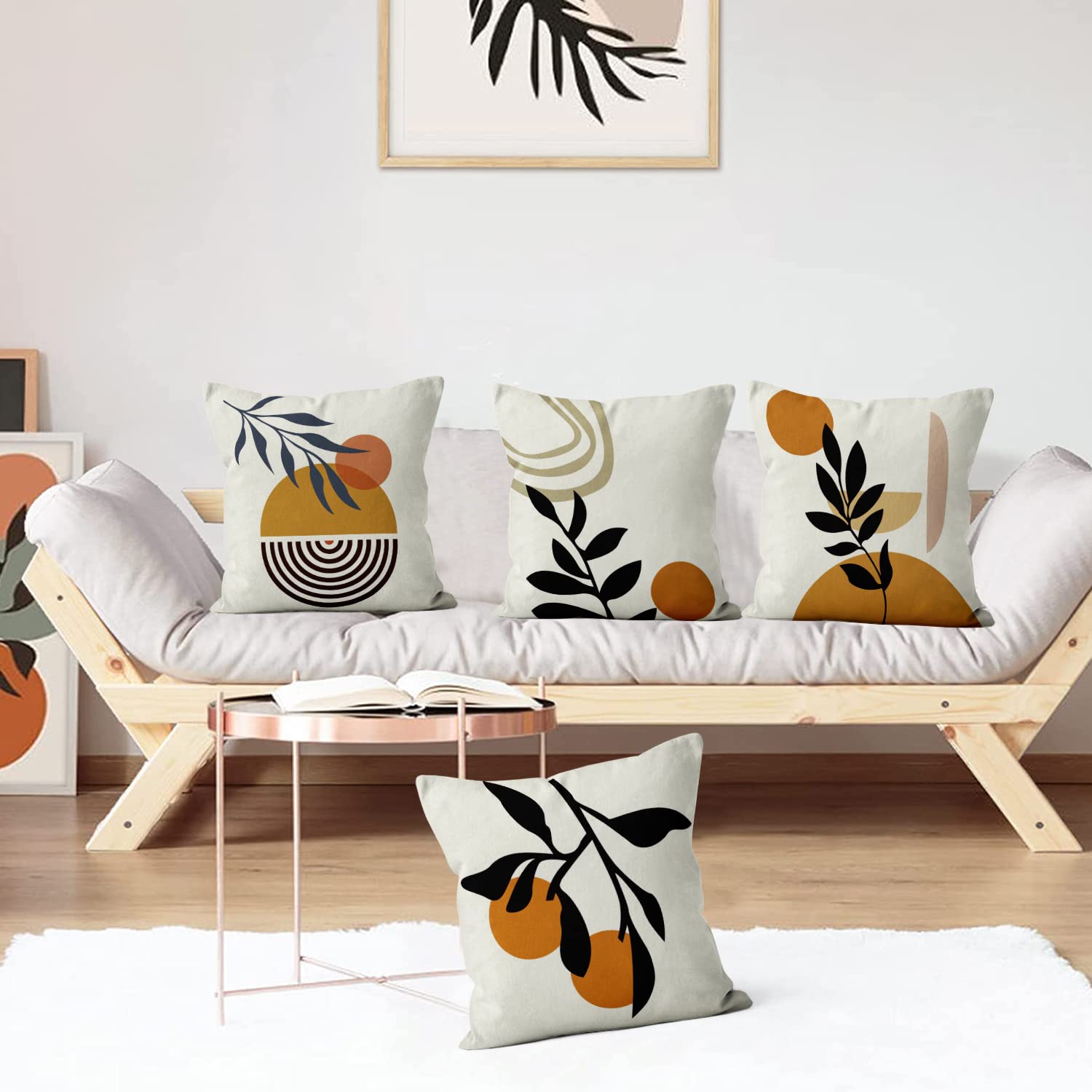 HIWX Lot De 4 Housses De Coussin Arc-en-ciel Bohème « You Are