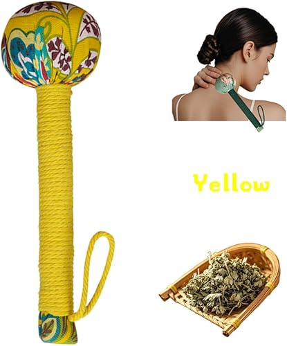 Miniatura 2 de Palo de masaje de mano para espalda, cuello y hombro, se puede utilizar a cualquier edad, regalo para mujeres y hombres (amarillo)