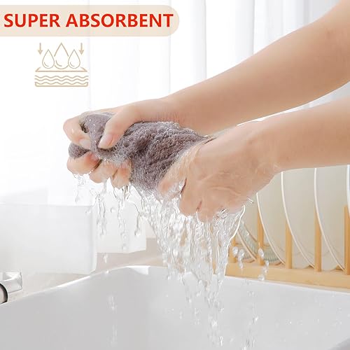 Miniatura 3 de Homaxy Trapo de cocina 100% algodón, tejido gofre, ultra suaves, absorbentes, de secado rápido