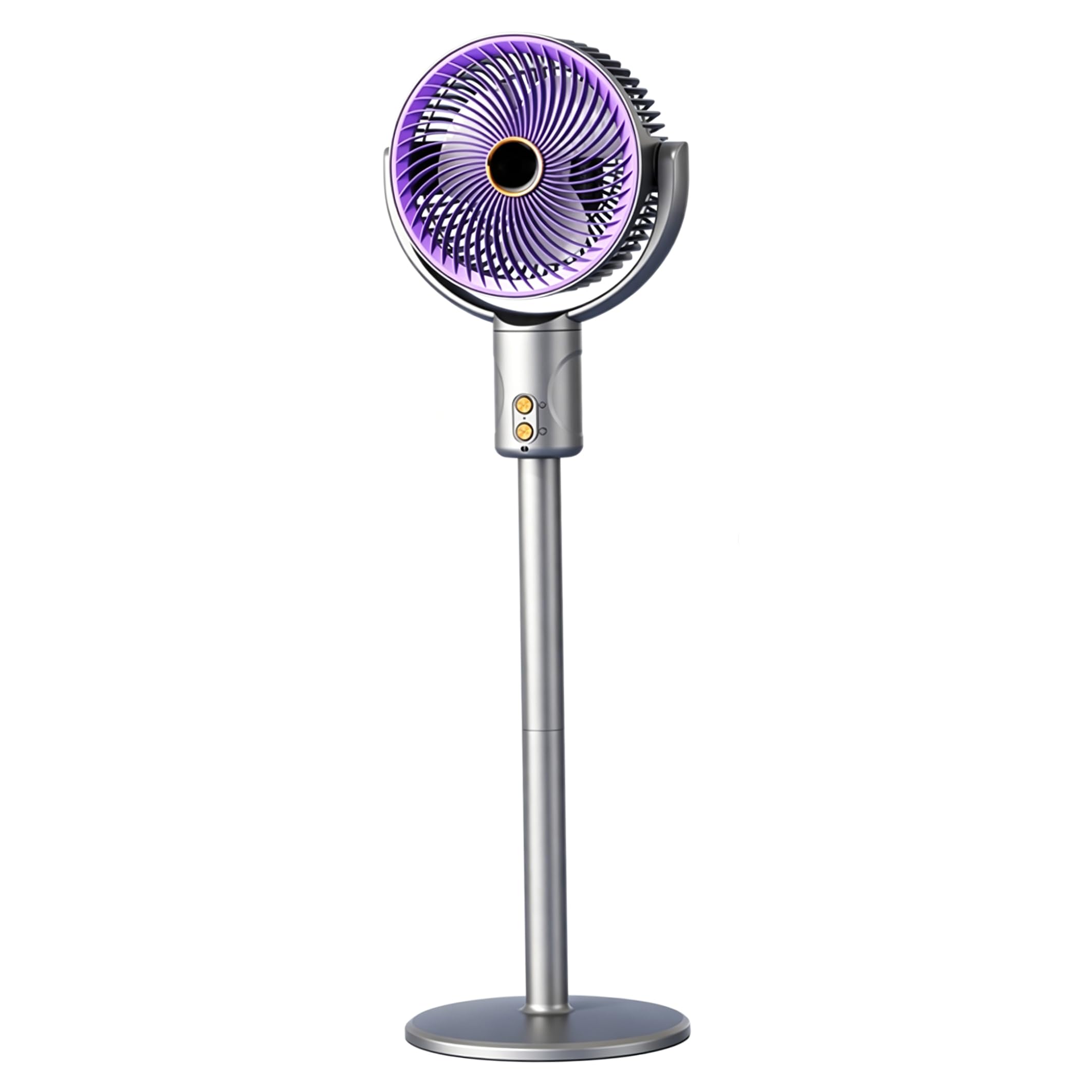 Xoeryoy Foldable Fan, Portable Standing Fan, Cordless Quiet Oscillating Fans With Adjustable Height, Desktop & Floor Use, Gray