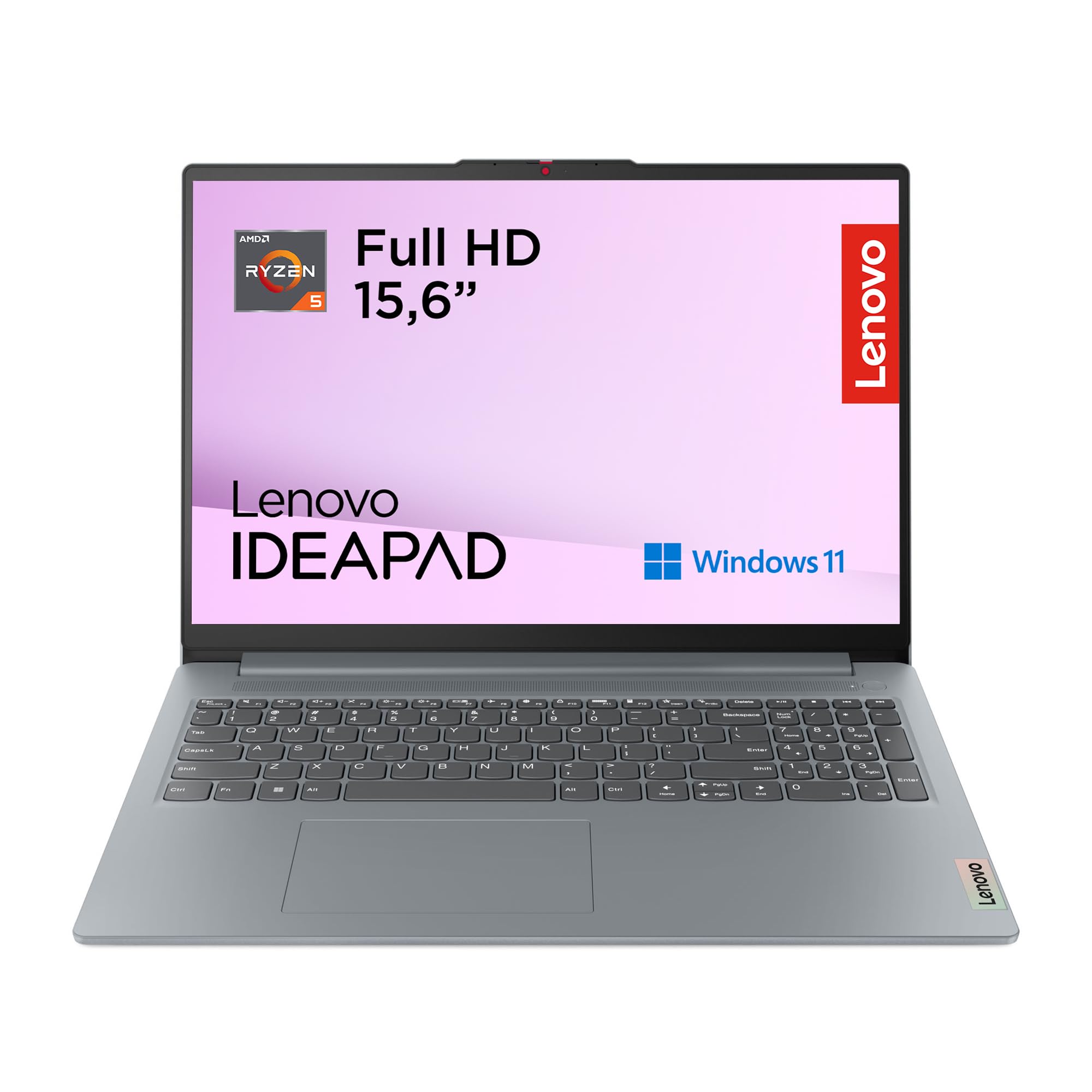 Lenovo IdeaPad Slim 3 Gen 8 – Ordenador Portátil 15.6" FHD (AMD Ryzen 5 7520U, 16 GB RAM, 512 GB SSD, Gráficos AMD Radeon 610M, Wi-Fi 6, Win 11 Home, Office Trial) Teclado QWERTY Español – Gris Ártico
