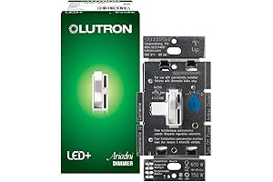 Lutron Ariadni/Toggler LED+ Dimmer Switch: Control Your Lighting with Style and Precision - Wall Mount