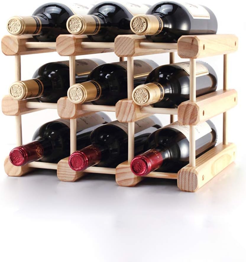 Solid Wood Wine Rack Creative Wooden Wine Racks Can Be Assembled Simple 32x26x28cm