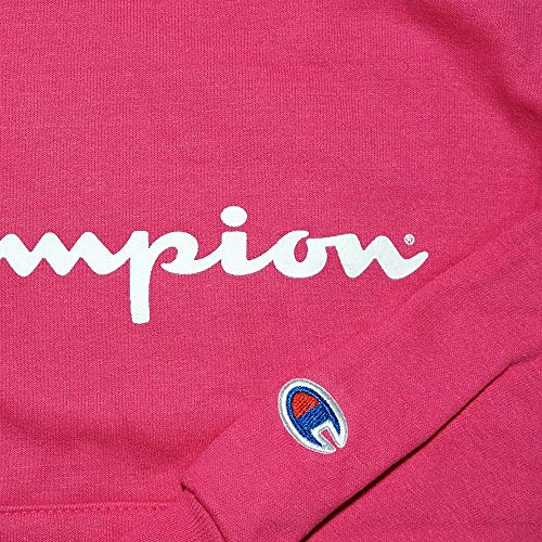 Champion Classic Script Logo Youth (Knockout Pink) Powerblend Pullover Hoodie3