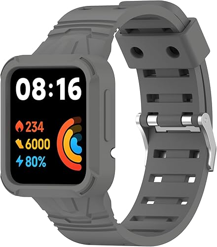 Senter Correa de repuesto de goma para Redmi Watch 2 LiteMI Watch Lite 2MI Watch LiteRedmi 2Redmi Smart Watch, funda protectora resistente con