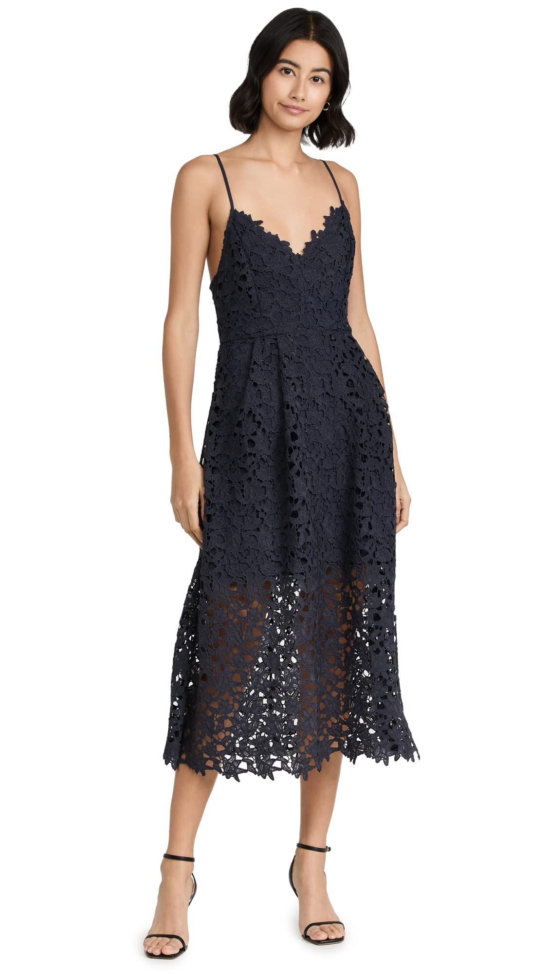 chinese dress ladies ASTR The Label Women's Sleeveless Lace Fit & Flare Midi Dress, White,  X-Small : Amazon.ca: Clothing, Shoes & Accessories