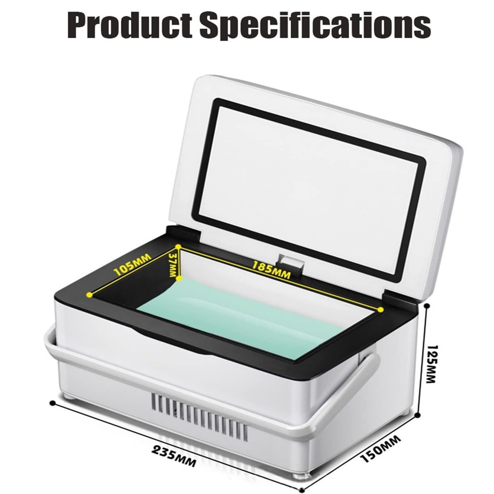 Generico Contenitore refrigerato Portatile per insulina, Scatola refrigerata a Temperatura costante per la Gestione del diabete, Mini Frigorifero per farmaci a Batteria (2 batterie)