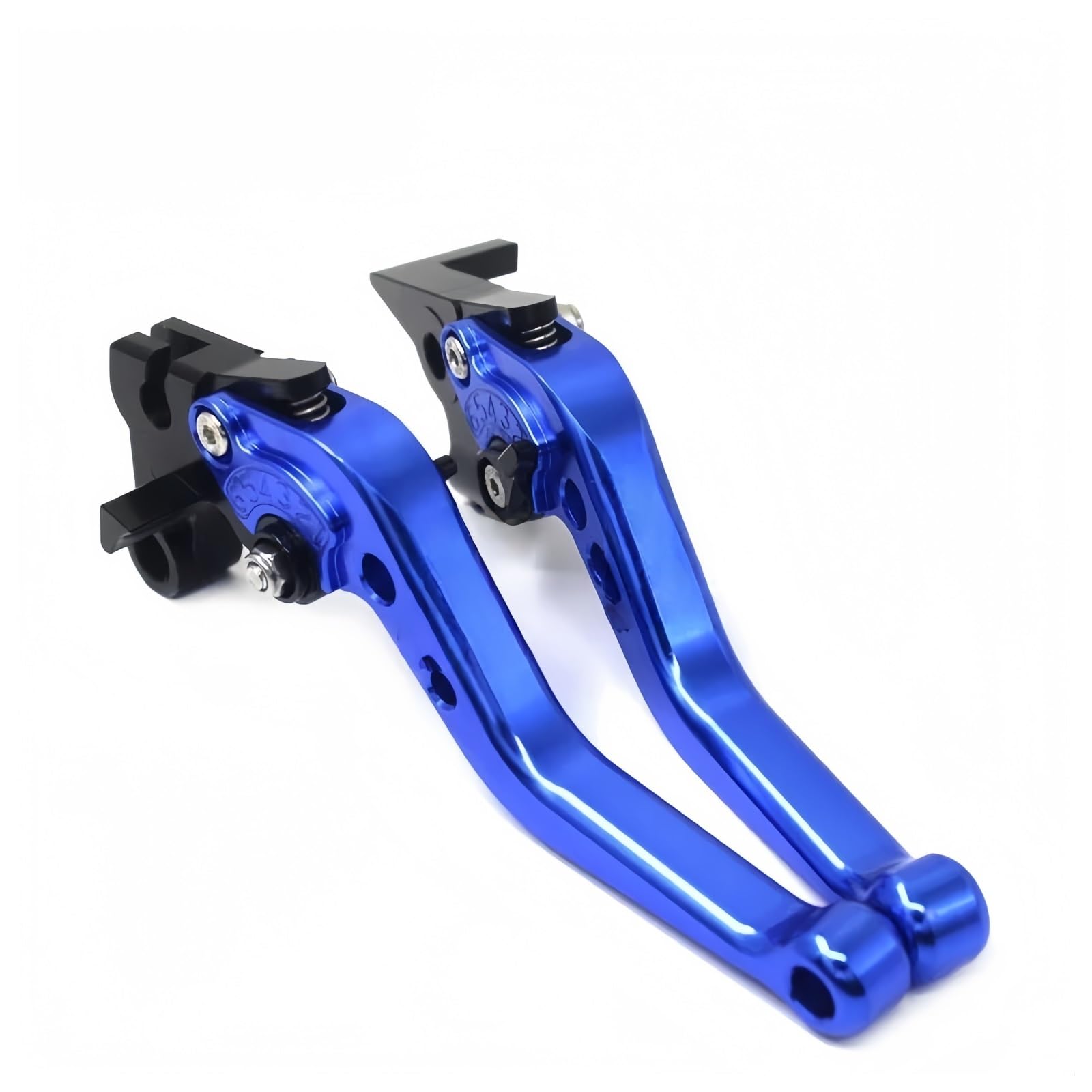 Palancas de freno y embrague cortas de aluminio mecanizado GSR Azul