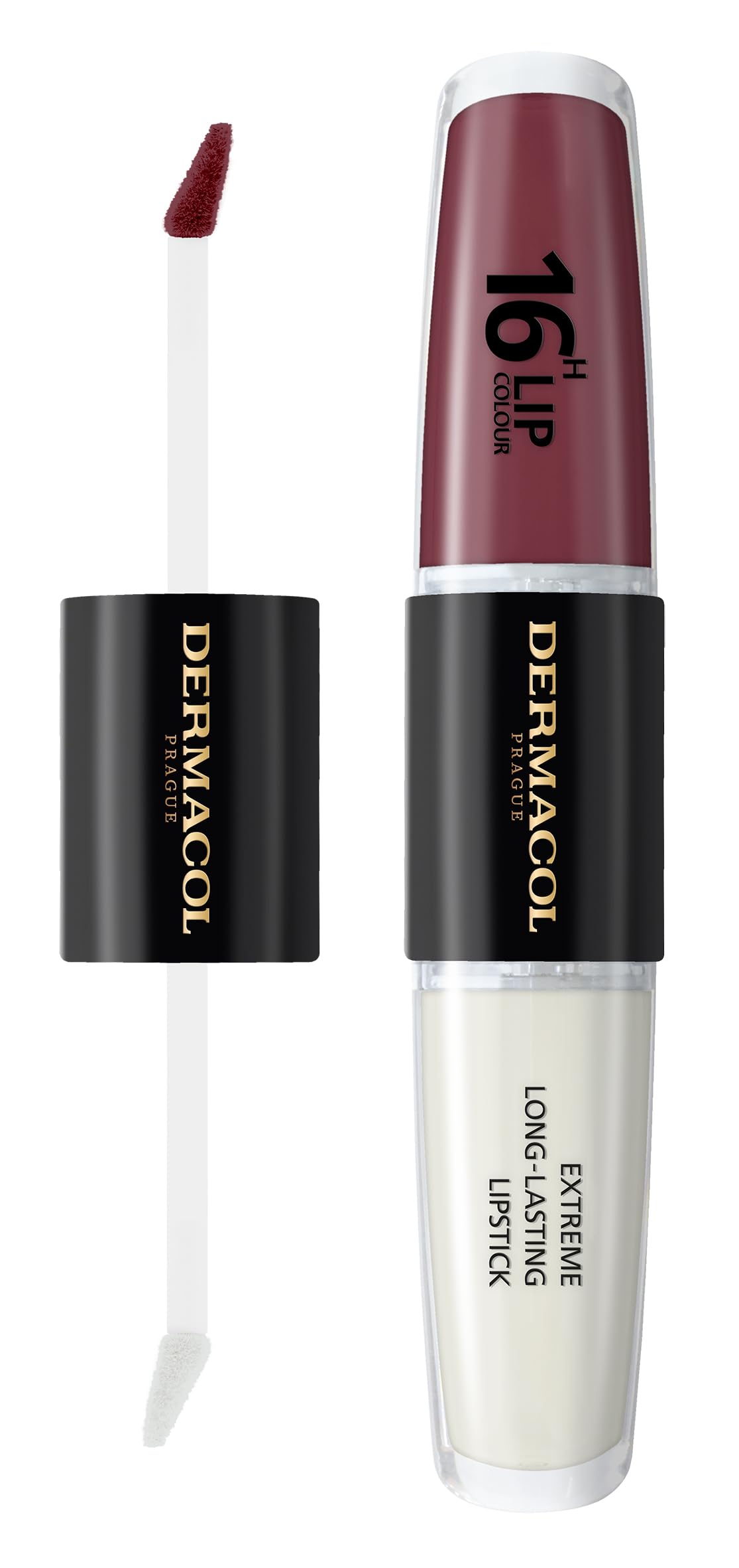 NEW Dermacol, 16-Hour Lip Colour, Highly Pigmented Glossy Lip Stain, Two-Phase Lip Plumper Gloss