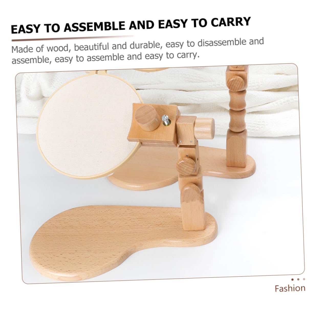 OATIPHO Bastidor de Punto de Cruz Ajustable de Madera Haya para Bordado DIY Soporte Multifuncional y Diseño Fácil de Desmontar Adecuado para Uso en Casa