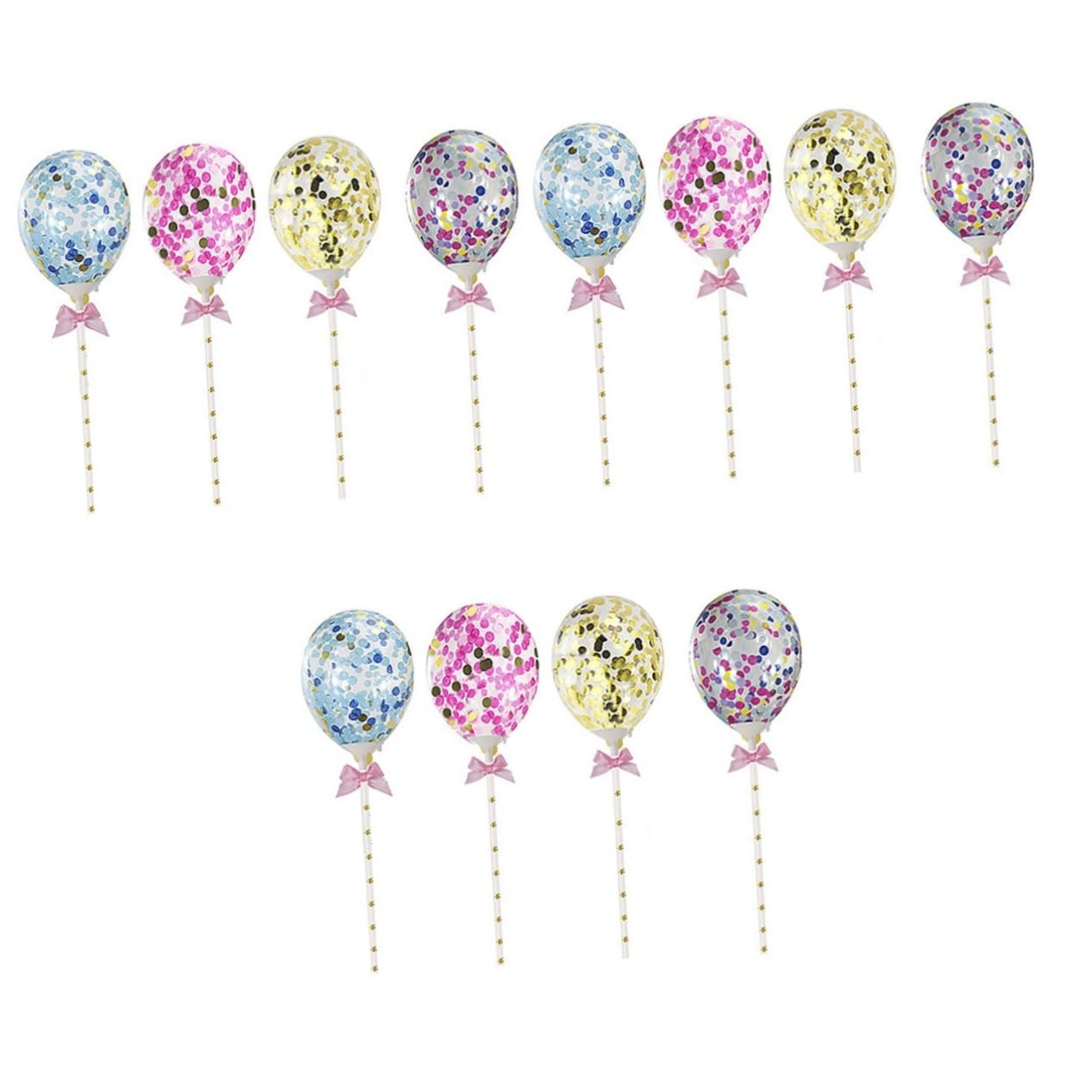 24 Piezas 5 globos de cumpleaños inflable balões balloons globos decorativos para fiestas globos azules decoraciones de pastel globos transparentes globos de confeti