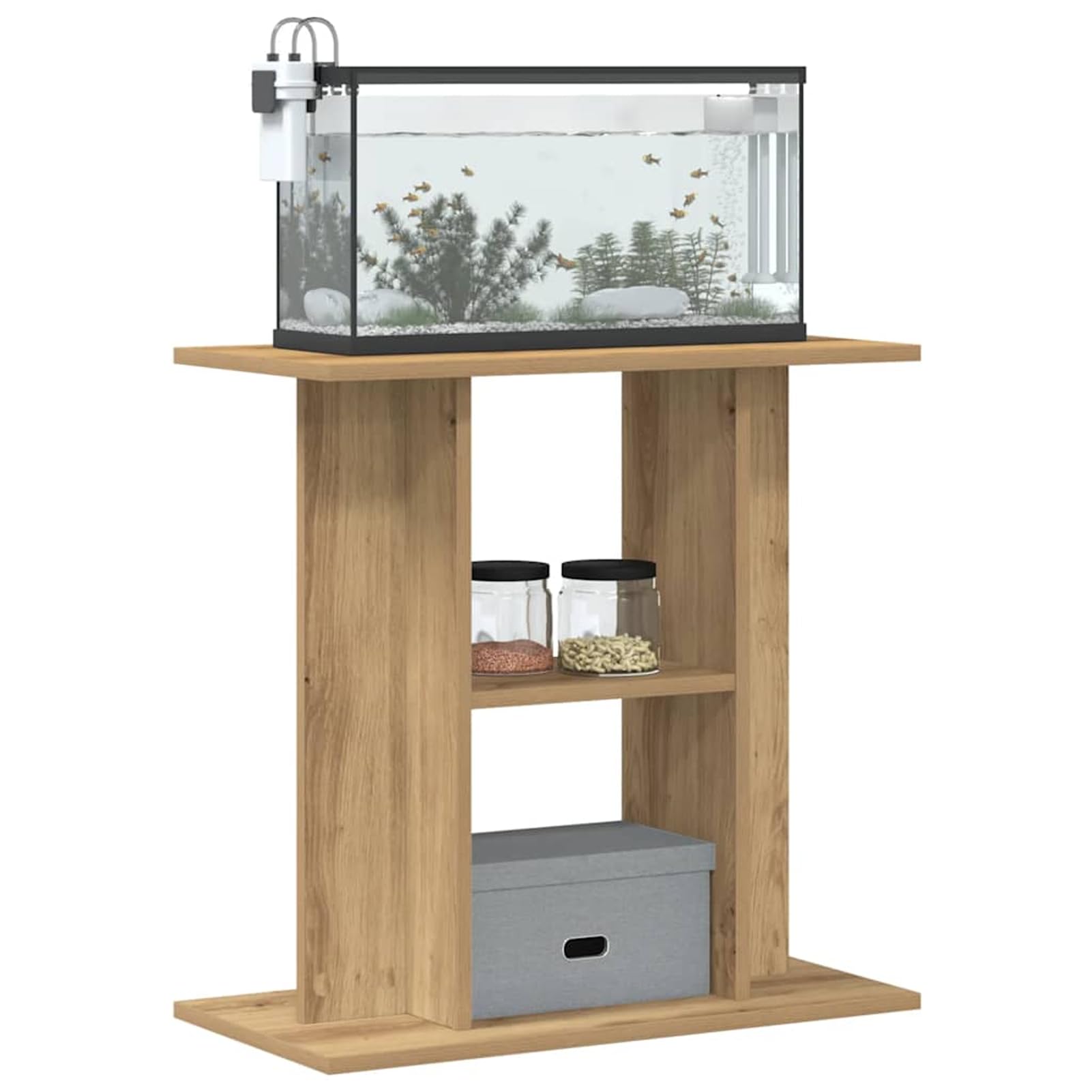 Gecheer Support d'aquarium en Bois d'ingénierie pour Espace d'affichage sécurisé