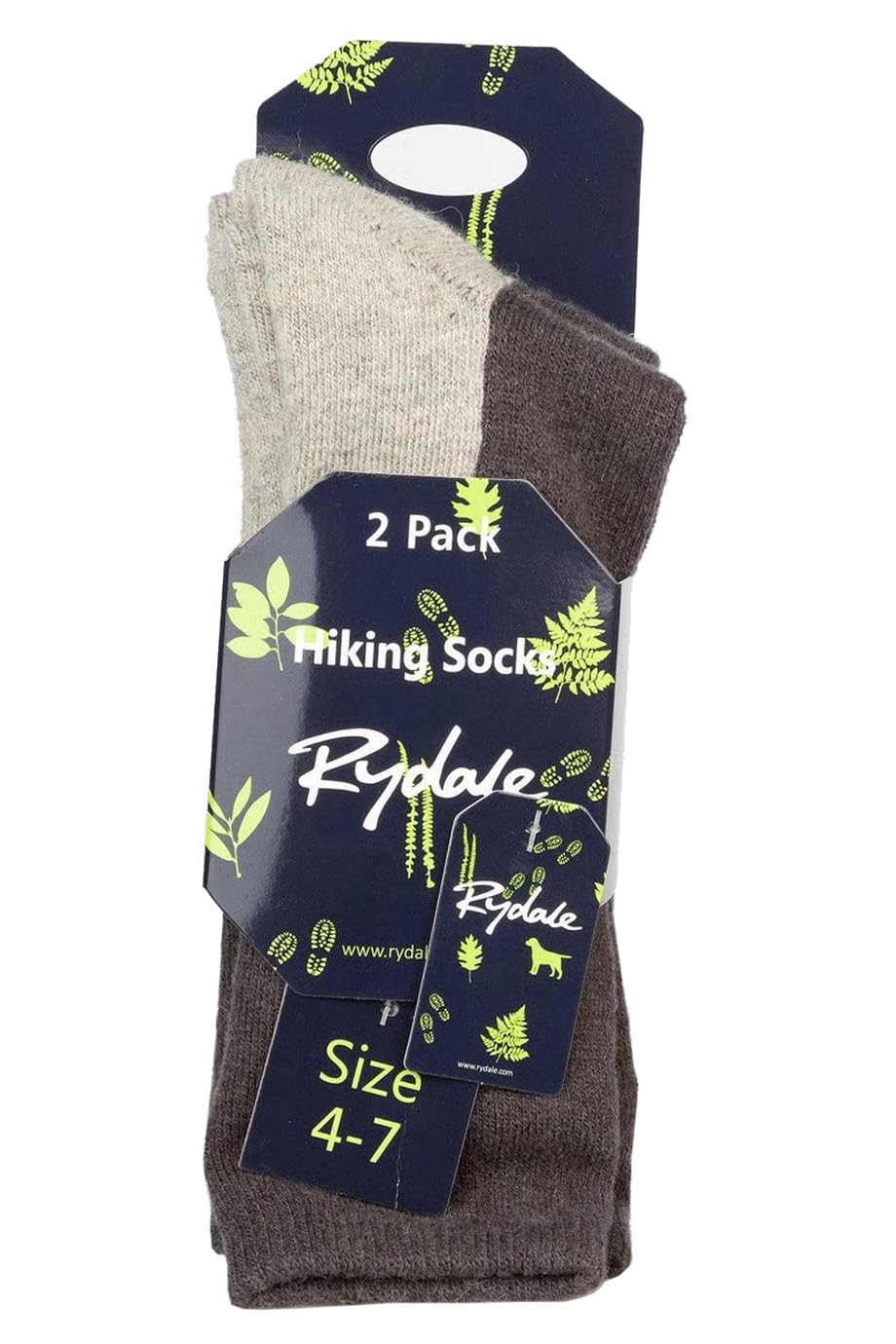 Rydale Women's Storm Hiking Socks 2 Pack Ankle Sock Warm Wool Blend Cushioned Thermal Socks (Uk, Numeric, 4, 7, Regular, Regular, )