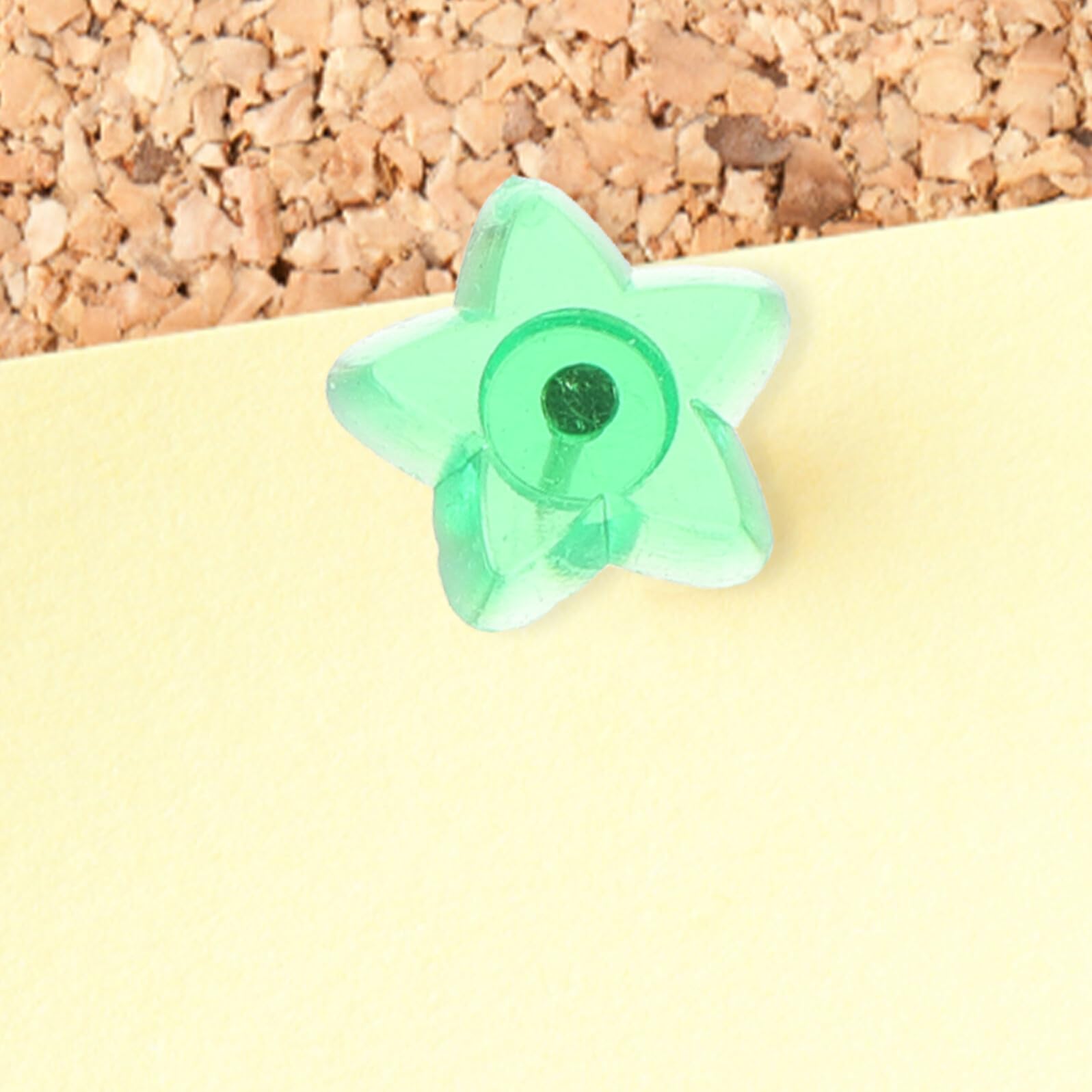 Housoutil 500 Piezas Chinchetas Estrella Transparente Coloridas Reutilizables para Tableros Corcho Oficina y