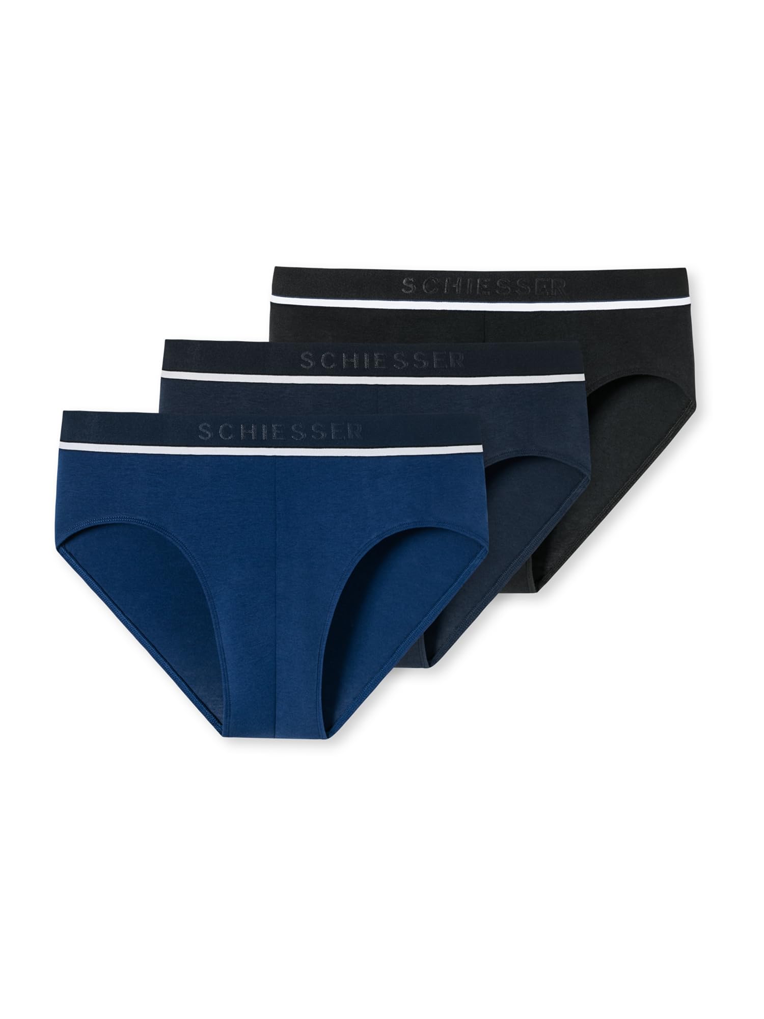 Schiesser Slip 3-Pack 95/5 Organic Cotton - Sortiert 2 - Größe 7