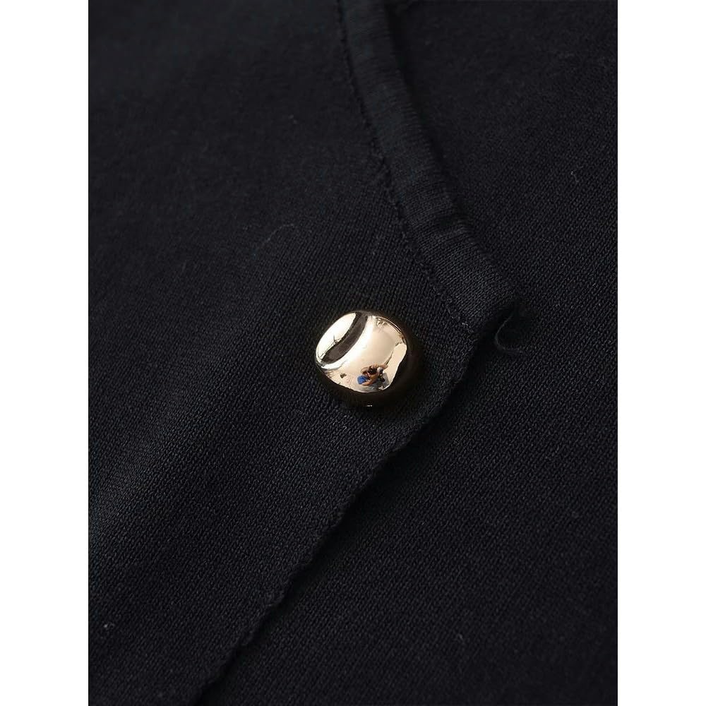 ZBDP - Chaqueta de punto para mujer, cuello en V, diseño asimétrico, suave