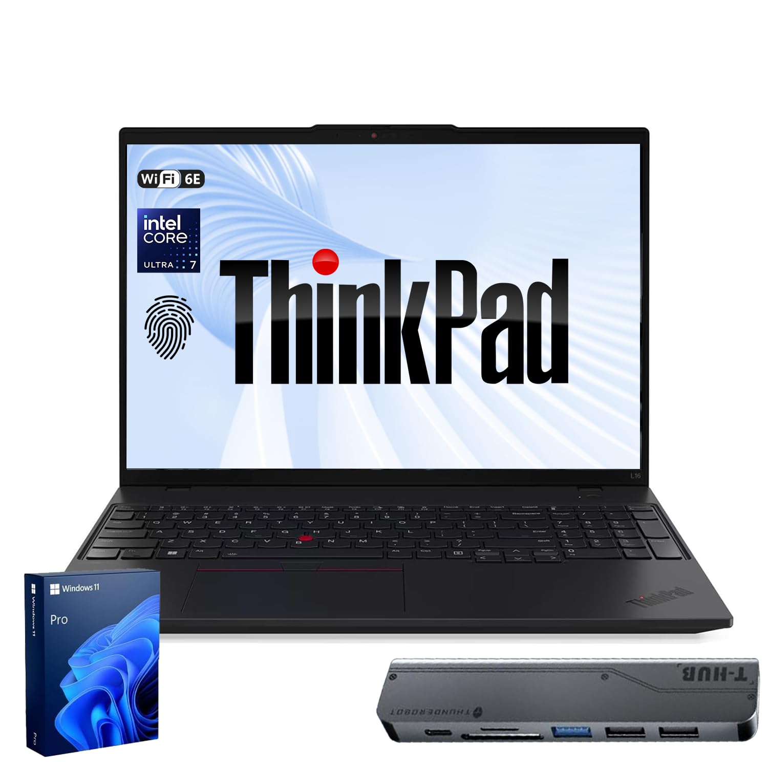 Lenovo ThinkPad L16 Gen 2 Business AI Laptop, 16" FHD+, Intel Core Ultra 7 255U, 32GB DDR5, 2TB SSD, HDMI, Fingerprint, Backlit, Wi-Fi 6E, Long