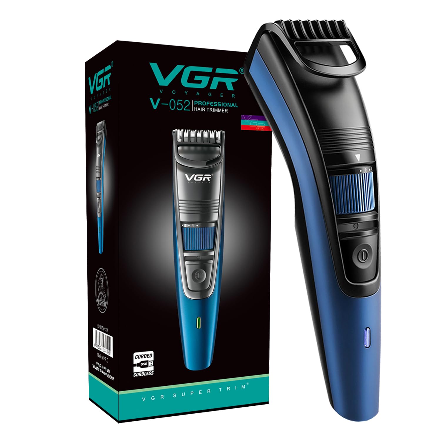 VGR V-052 Runtime: 90 min Trimmer for Men (Blue)