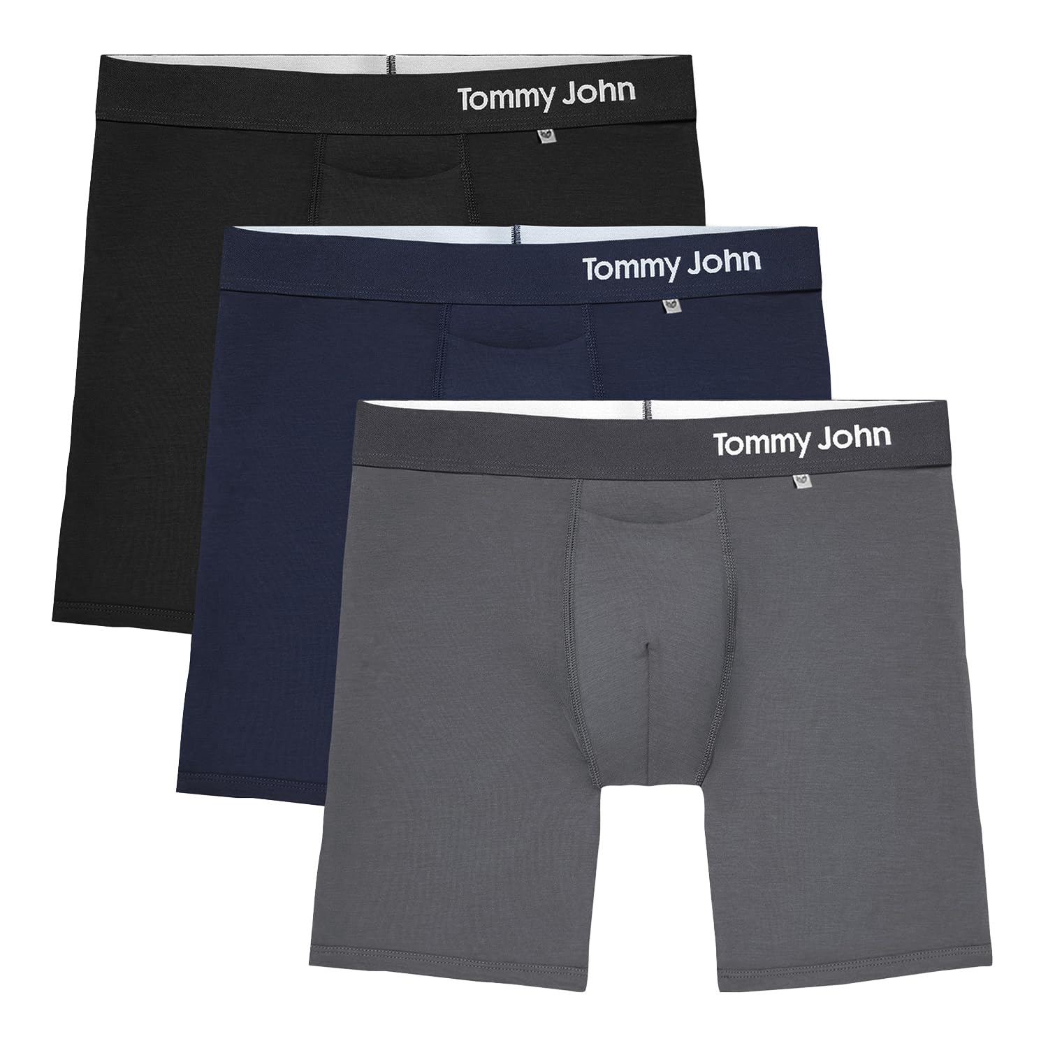 Tommy John Mens Supima Cool Cotton Underwear Hammock Pouch with Mid-Length 6 Inseam Comfortable Breathable Boxer Briefs