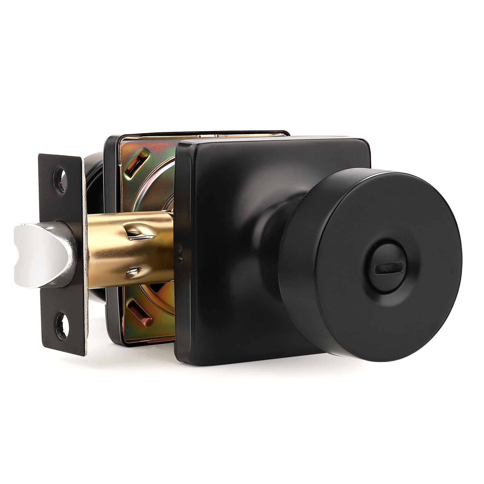 Black Keyless Door Knobs - Privacy & Security -1