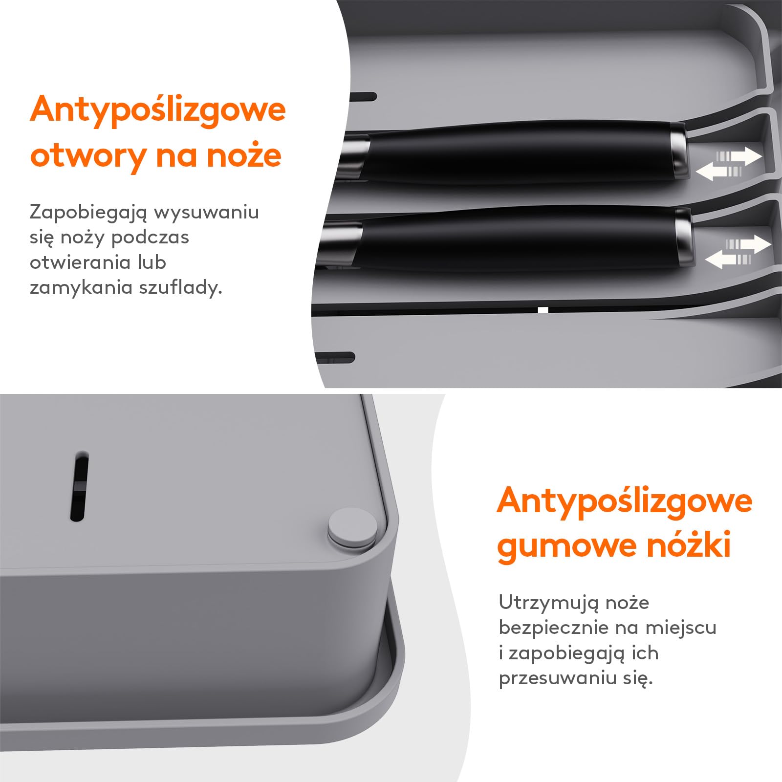 Lifewit Szuflada kompaktowa organizator organizatorów kuchennych Organizator Tray for Knives Nóż