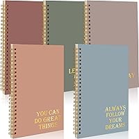 Vista 15 de Gueevin 5 Pack Spiral Notebook Aesthetic School Supplies A5 Wide Ruled 160 Pages/ 80 Sheets Cute Notebook for Work Students School Office Floral