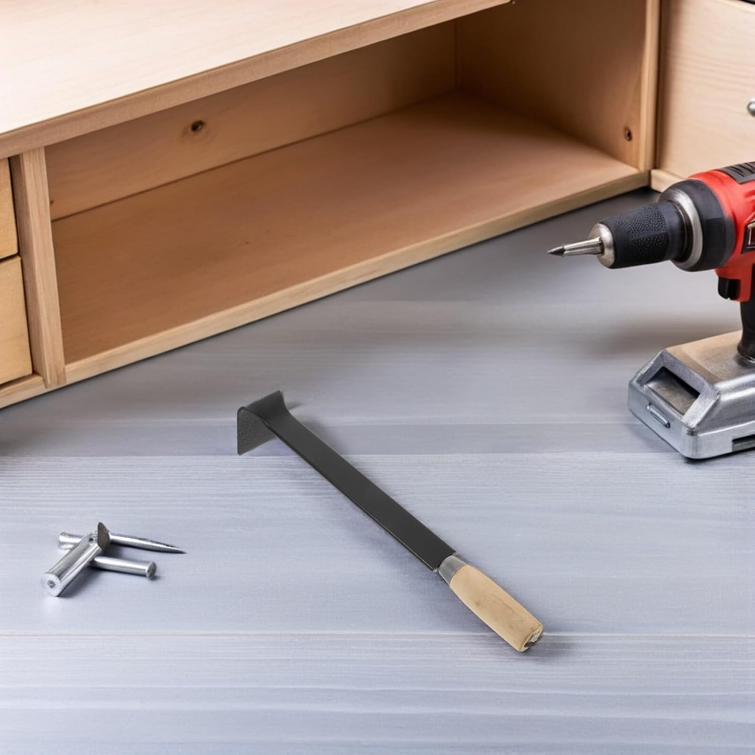 Marine Rust Removal Scraper and Ship Rust Scraper with Wood Handle Handheld Cleaning Tool for Submarine and Boat Maintenance Underwater and Vessel Restoration