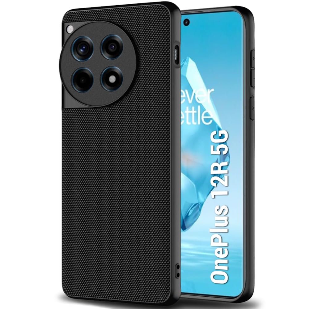 TheGiftKart Back Cover Case for OnePlus 12R 5G | Slim & Lightweight | Ultra-Premium Design | Camera Protection Bump | Fabric Texture Case Cover for OnePlus 12R 5G (PC & TPU, Black) (B0CSPR1RZN) Amazon Price History, Amazon Price Tracker