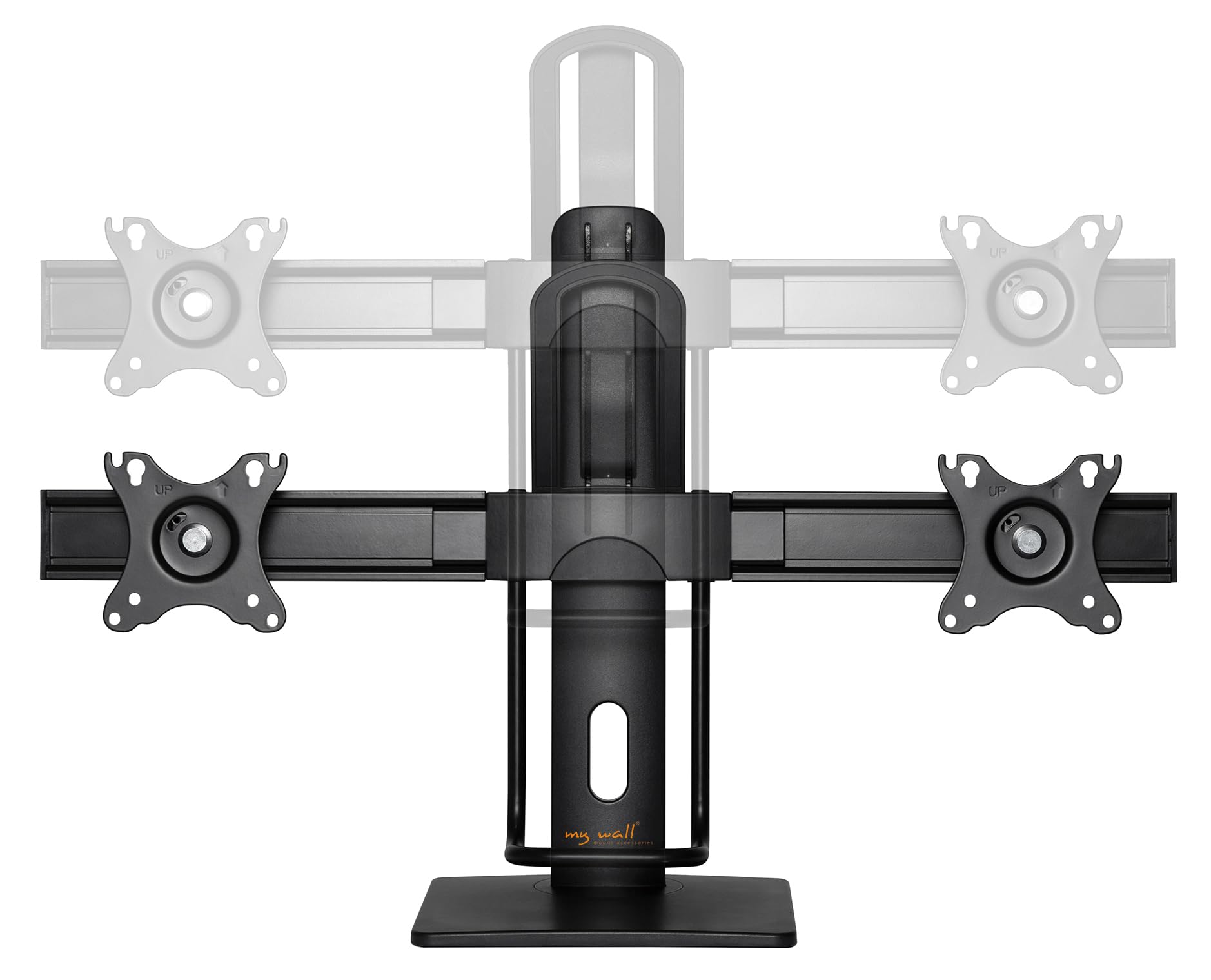 My Wall HL 19 L - Supporto da tavolo per monitor da 43,2 cm (17) - 68,6 cm (27), inclinabile e girevole, girevole