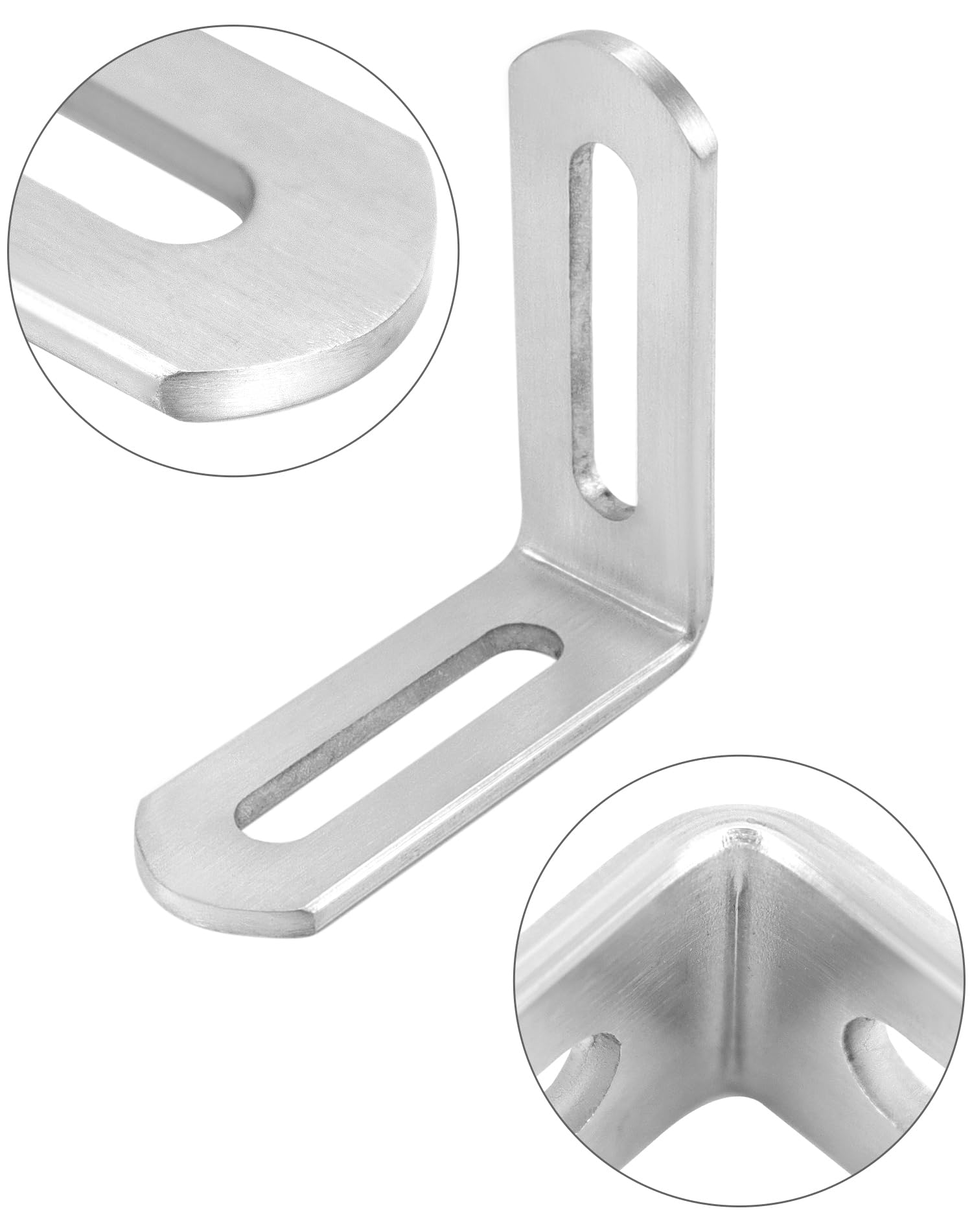 QWORK Kątownik 16 szt 50x50 mm stal nierdzewna 201 grubość 3 mm