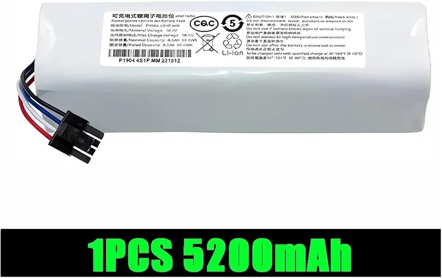 5600mAh 14.4V Replacement Battery 4S2P-MMBK P2150-4S2P-XWDLS Vacuum Cleaner，Compatible for Dreame，S10 D9 F9 L10Pro L10Plus(1PCS 5200mAh)